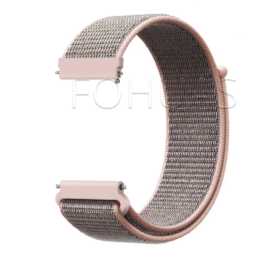 Нейлоновый ремешок 20 мм 22 мм для Xiaomi Amazfit Gtr 47 мм samsung Galaxy Watch 42 мм 46 мм Active gear S3 классический ремешок HUAWEI WATCH 2 Pro