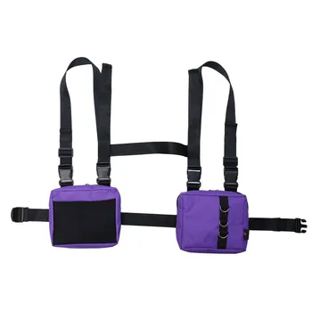 

Men Women Fashion Chest Front Bag Hip Hop Streetwear Functional Waist Packs Bag Adjustable Tactical Shoulder Bags Chest Rig Bag