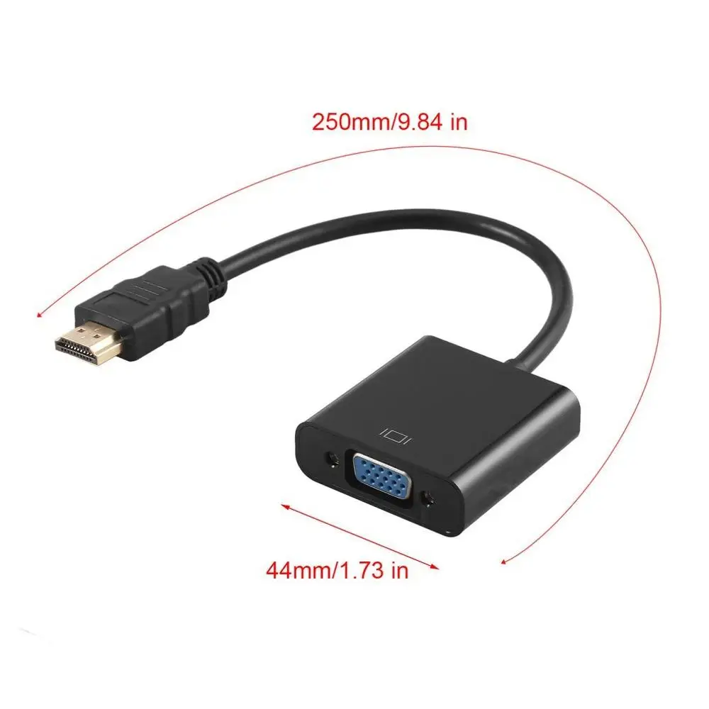 HDMI мужчина к VGA RGB Женский HDMI к VGA видео конвертер адаптер 1080P для ПК черный мужской-Женский адаптер конвертер