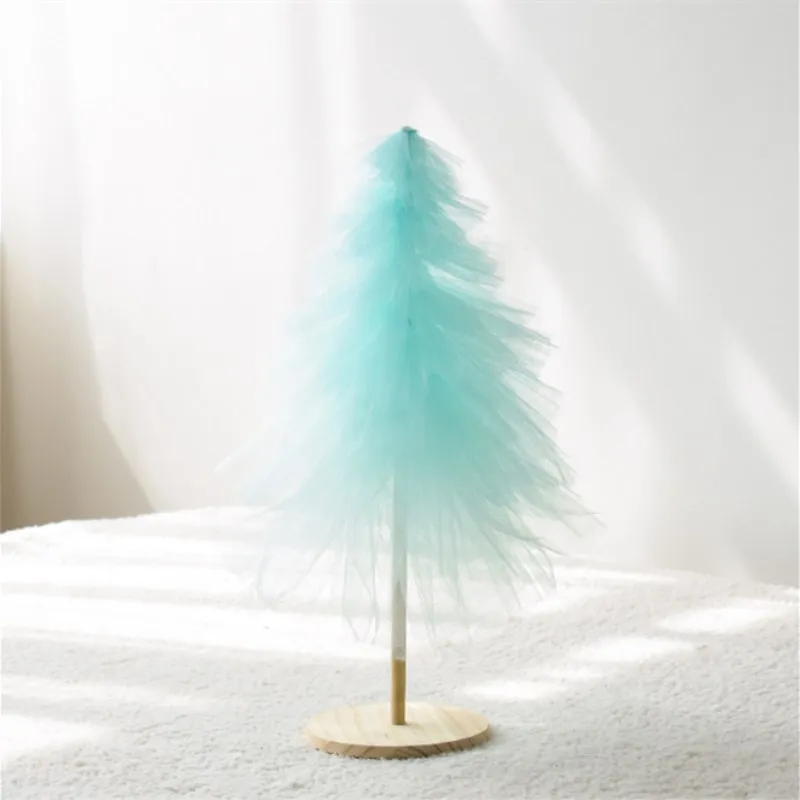 INS style, мини-украшения для рождественской елки, сетчатая пряжа, Рождественская елка, сделай сам, новогодние подарки для девочек, рождественские украшения, вечерние украшения - Цвет: blue