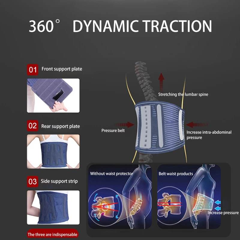 Пояс для защиты талии дышащий и удобный бионический хрящ растягивающийся Поясничный пояс для позвоночника спортивный пояс для защиты талии унисекс