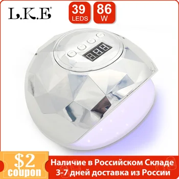 

LKE UV Nail Lamp LED Lamp for Manicure F6 86W High Power Sun Light Led Nail UV Lamp Gel Nail Polish LED Lamp For Manicure