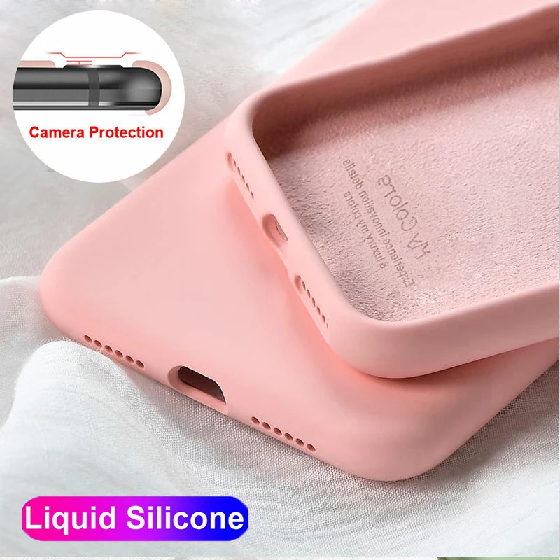 

Original Case For Apple iPhone 10 6 S 7 8 Plus X XS MAX XR Cute Candy Color Couples Soft Silione Shockproof Back Cover Shell