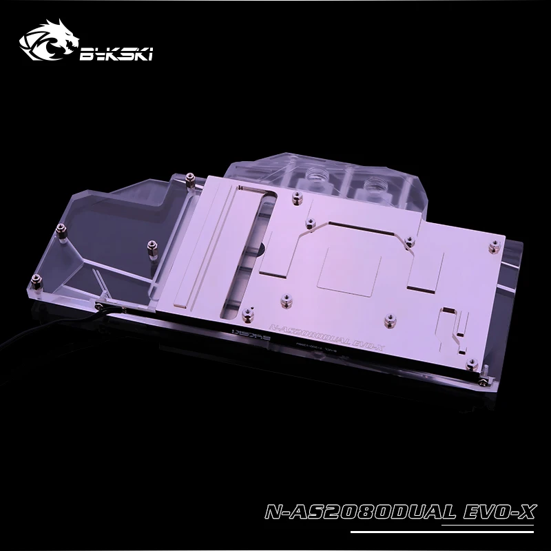 Bykski N-AS2080DUAL EVO-X GPU водяного охлаждения блок для ASUS DUAL RTX2080 EVO