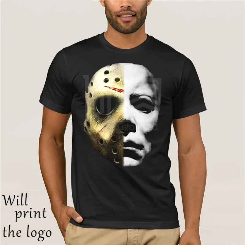 Horrorable di Film Halloween Michael Myers Maschera футболка Venerd il 13th Jason Mike Viso T Camicia Intero|Футболки| |