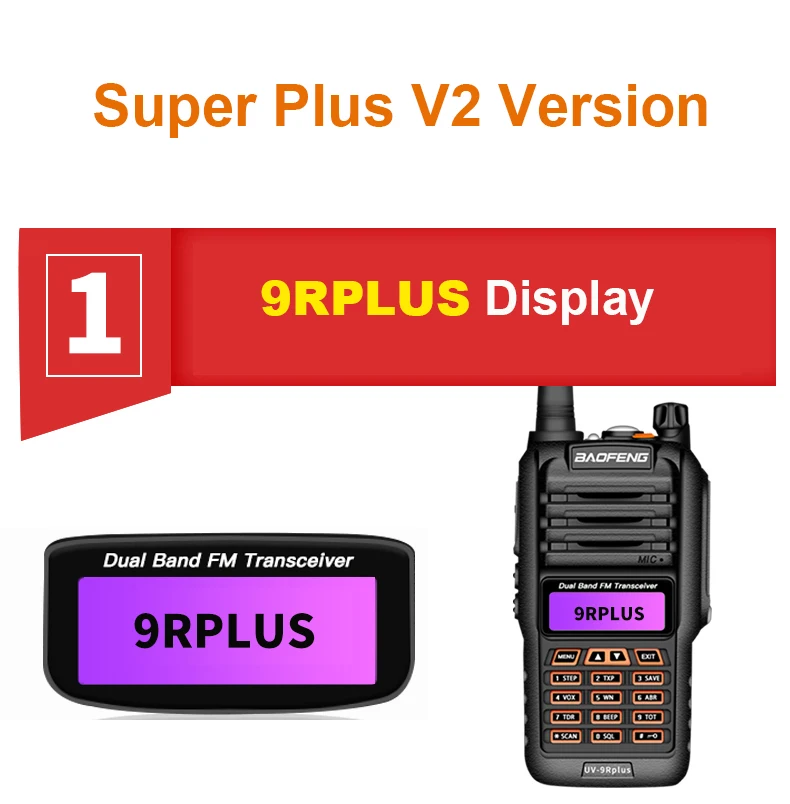 Baofeng UV 9R Plus Long Range Ham CB Radio Walkie Talkie - Super Plus V2 - 160 Channels