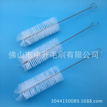

Multi-functional Stainless Steel Nylon Brush Household Cleaning Bottle Brush Tea Pot Glass Bottle Brush