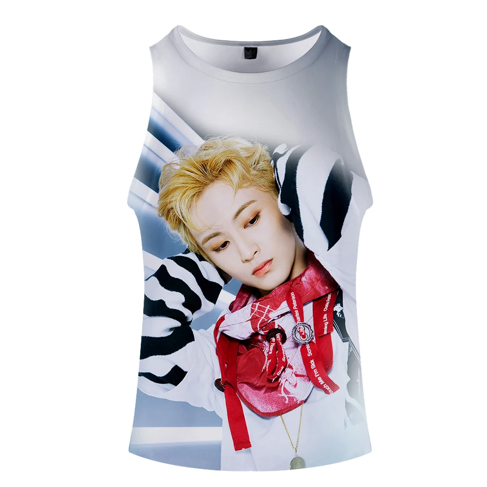 NCT127 we super huan, новинка, 3D топ на бретелях с круглым вырезом, летняя уличная одежда без рукавов в стиле хип-хоп, мужская и женская повседневная одежда для пар