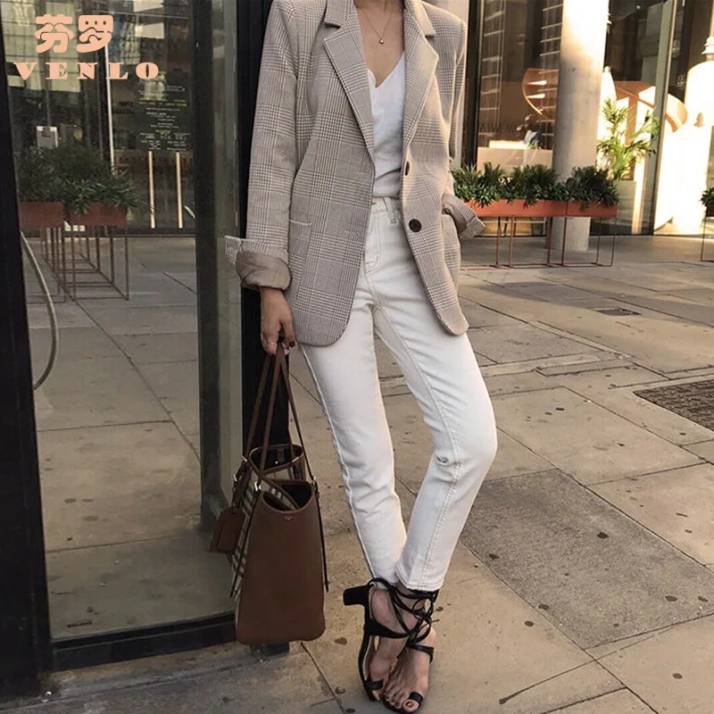 

2019 Autumn Clothing WOMEN'S Dress Pattern Retro Small Suit Coat Women's Cool