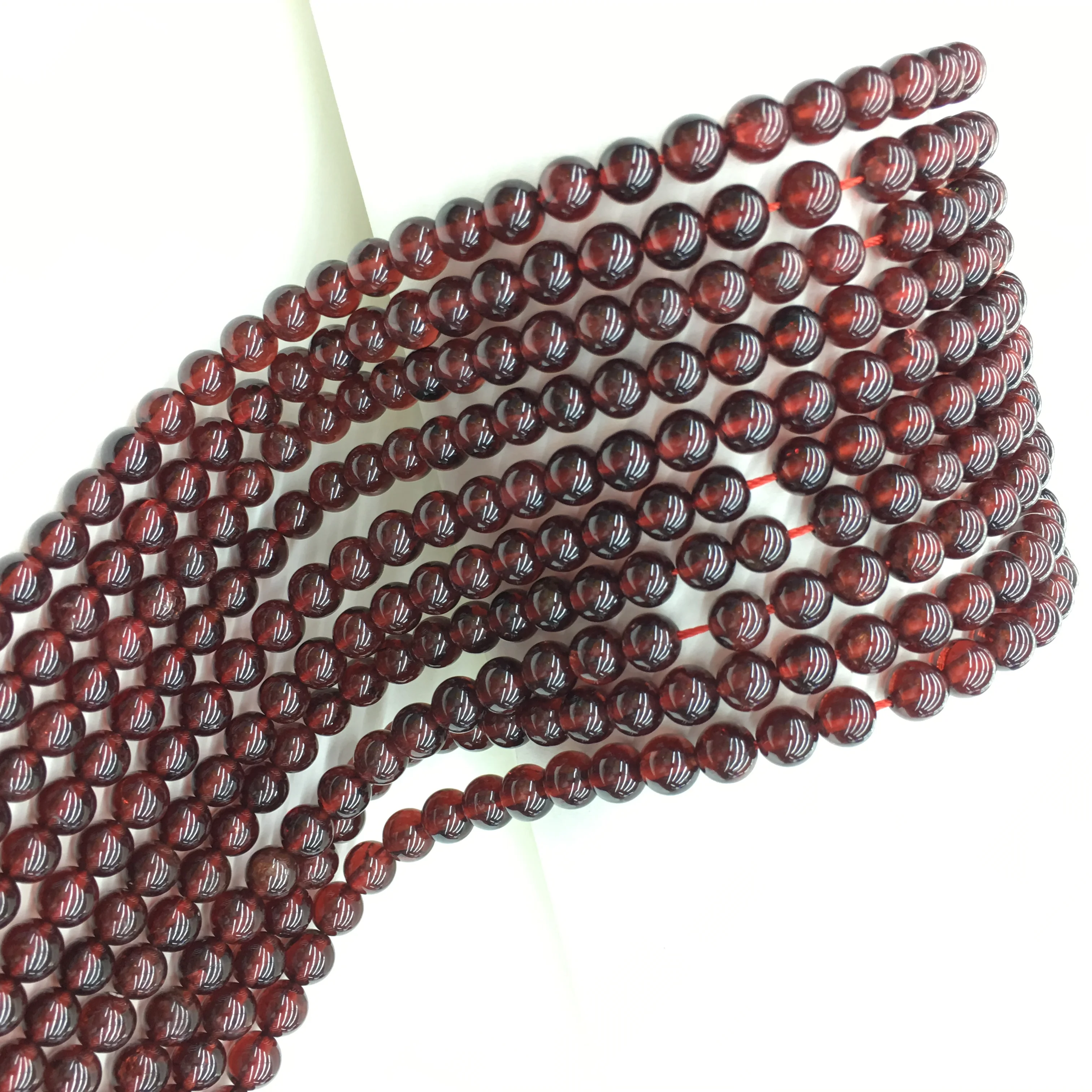 

Factory Price Natural Garnet Round Stone Beads Healing Stone For Jewelry Making DIY Bracelet Necklace 4-5/ 5-6/7-8mm Strand 15''
