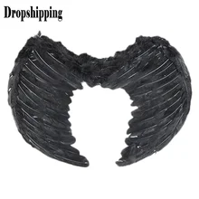 3D реалистичные Твердые Перья шарфы для девушек косплей ролевые игры одеваются костюм шаль с крыльями Плюм крылья Хэллоуин Mardi Gras# ZC