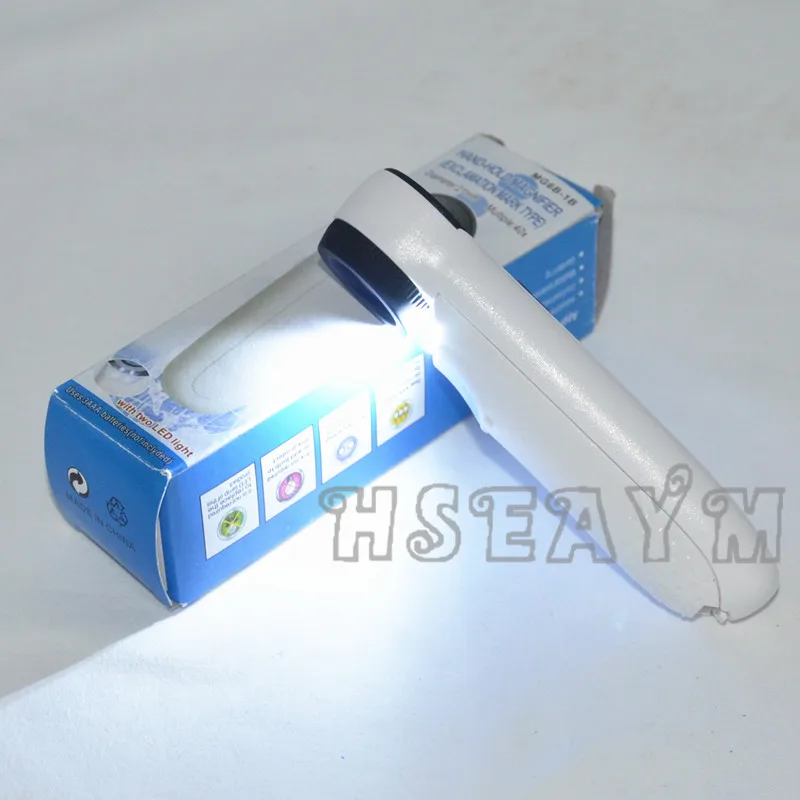 40X21MM Мини светодиодный двойной светильник ручной ювелирный Лупа микроскоп
