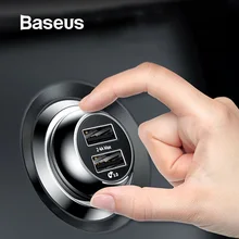 Baseus Quick Charge 3,0 Автомобильное зарядное устройство для samsung S8 Быстрая зарядка QC 3,0 быстрое зарядное устройство двойной USB зарядное устройство для мобильного телефона