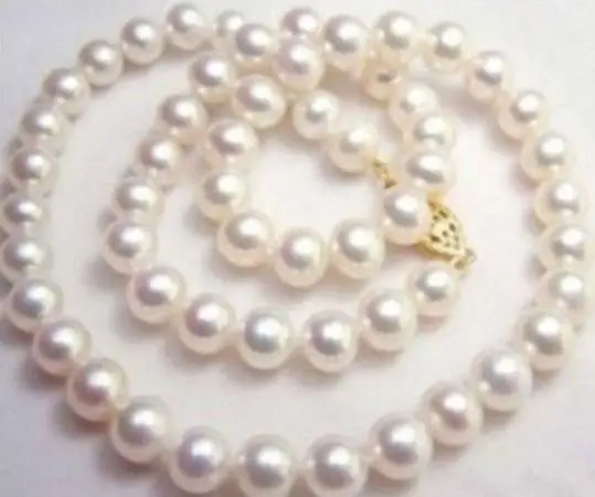 

9-10MM NATURAL WHITE SOUTH SEA PEARL NECKLACE 20 INCH 14k GOLD ACCESSORIES