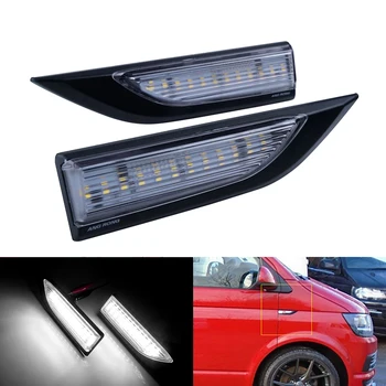 

ANGRONG 2x LED Side Repeater Indicator Light Clear Lens Fit For VW T6 Transporter Caravelle