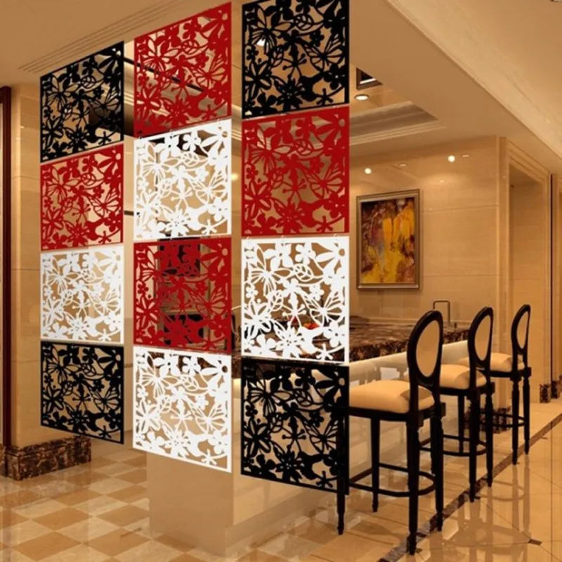 

40x40CM Decoration for home Fashion Butterfly Bird Flower Hanging Screen Partition Divider Panel Room Curtain White/Black/Red1