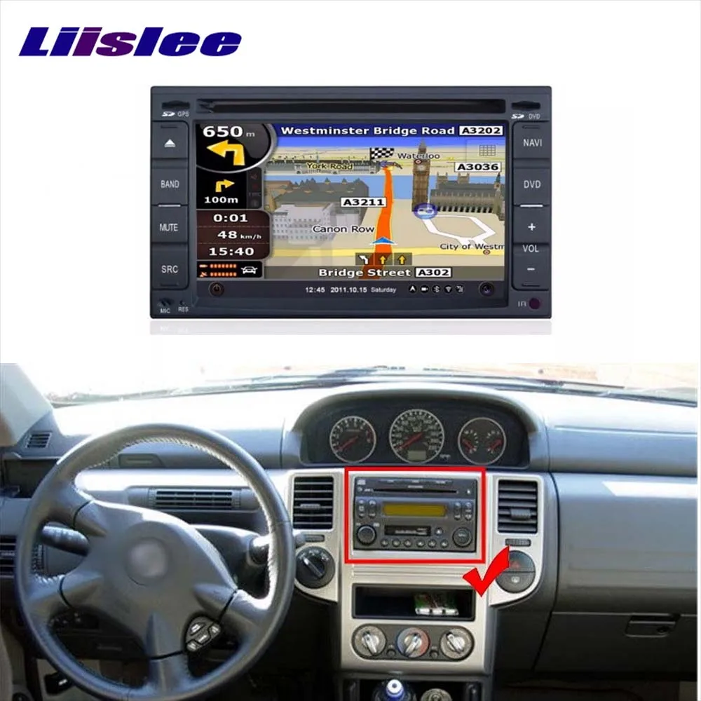 Per Nissan X-Trail 2001 ~ 2012 Lettore Dvd Per Auto Gps Nav Navi Navigazione Radio Stereo Cd Ipod Bt Schermo Hd Sistema Multimediale
