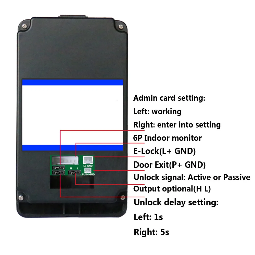 7 дюймовые часы с записью времени беспроводной Wifi RFID видео-телефон двери дверной звонок Домофон Система входа без электрического удара дверной замок