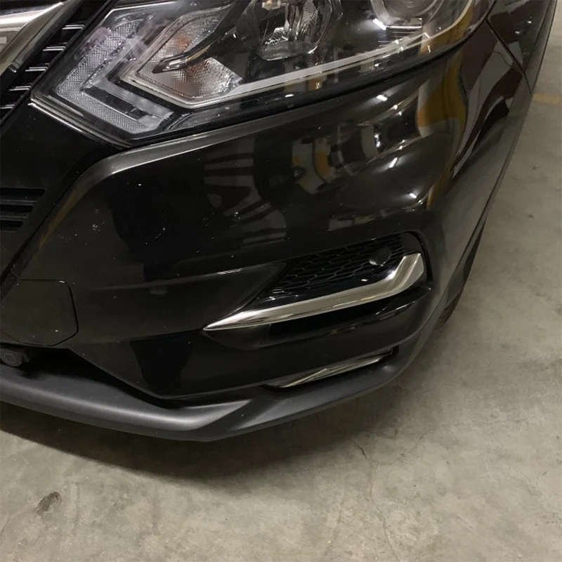 2 шт. стайлинга автомобилей передняя лампа блесток для Nissan Qashqai J11- автомобильные передние противотуманные фары светильник крышка декоративная рамка ABS внешние аксессуары