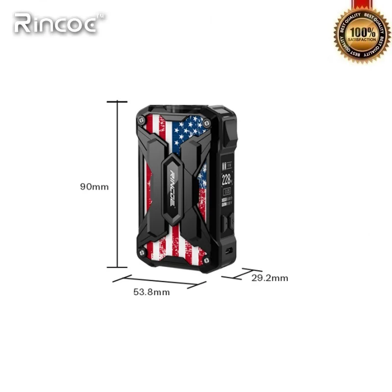 Оригинальный ringcoe Mechman 228W бокс мод Vape Mods испаритель VS Voopoo Drag 2 IJoy Shogun Luxe питание от