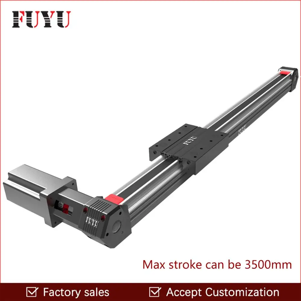 FUYU 맞춤형 CNC 선형 레일 가이드 스테이지, 델타 400W 서보 모터 드라이버 포함, FPB60, 1300mm