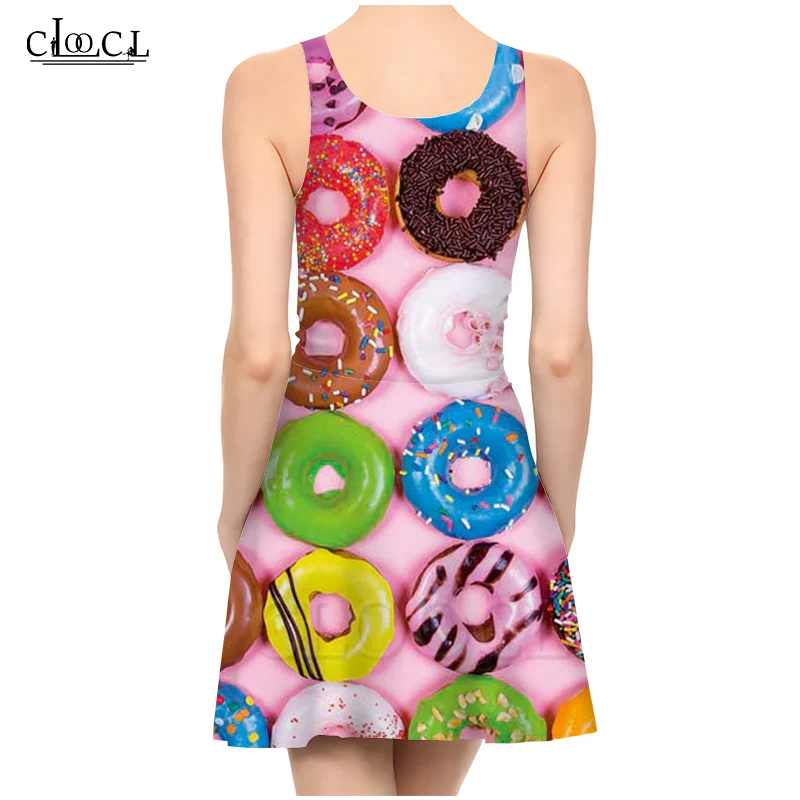 CLOOCL пончики узор новые модные милые женские Для летних вечеринок для девочек 3D
