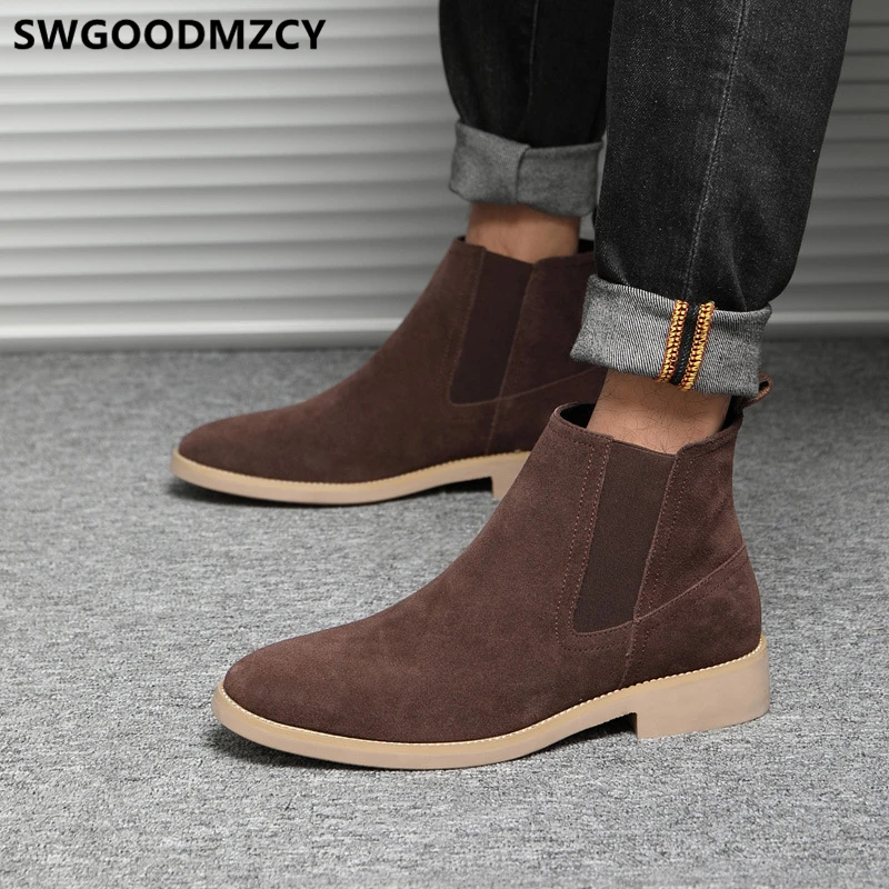 

Men Boots Genuine Leather Winter Shoes Men Snow Boots Chelsea Boots Men Zapatos De Hombre De Vestir Formal Erkek Ayakkabi Buty