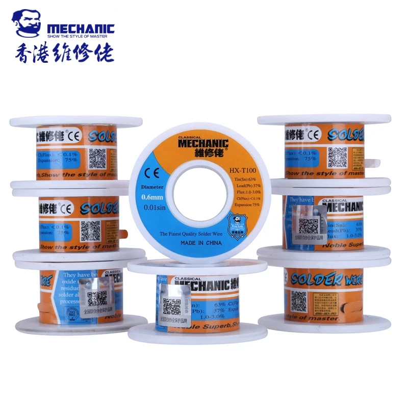 Mechanic 0.6mm Rosin Core Solder Tin Wire 183℃ Melting Point Welding For Mobile Phone PCB BGA Soldering Repair Tools | Инструменты