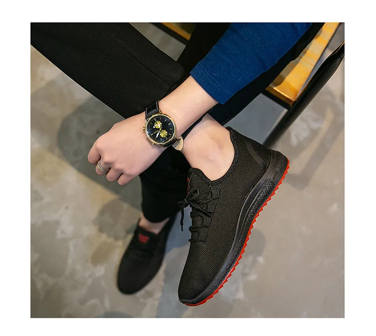 Summer 19 New Style Korean-style Trend Old Beijing Cloth Shoes Men's Sports Casual Breathable Fly Woven MEN'S SHOES Manufacturer