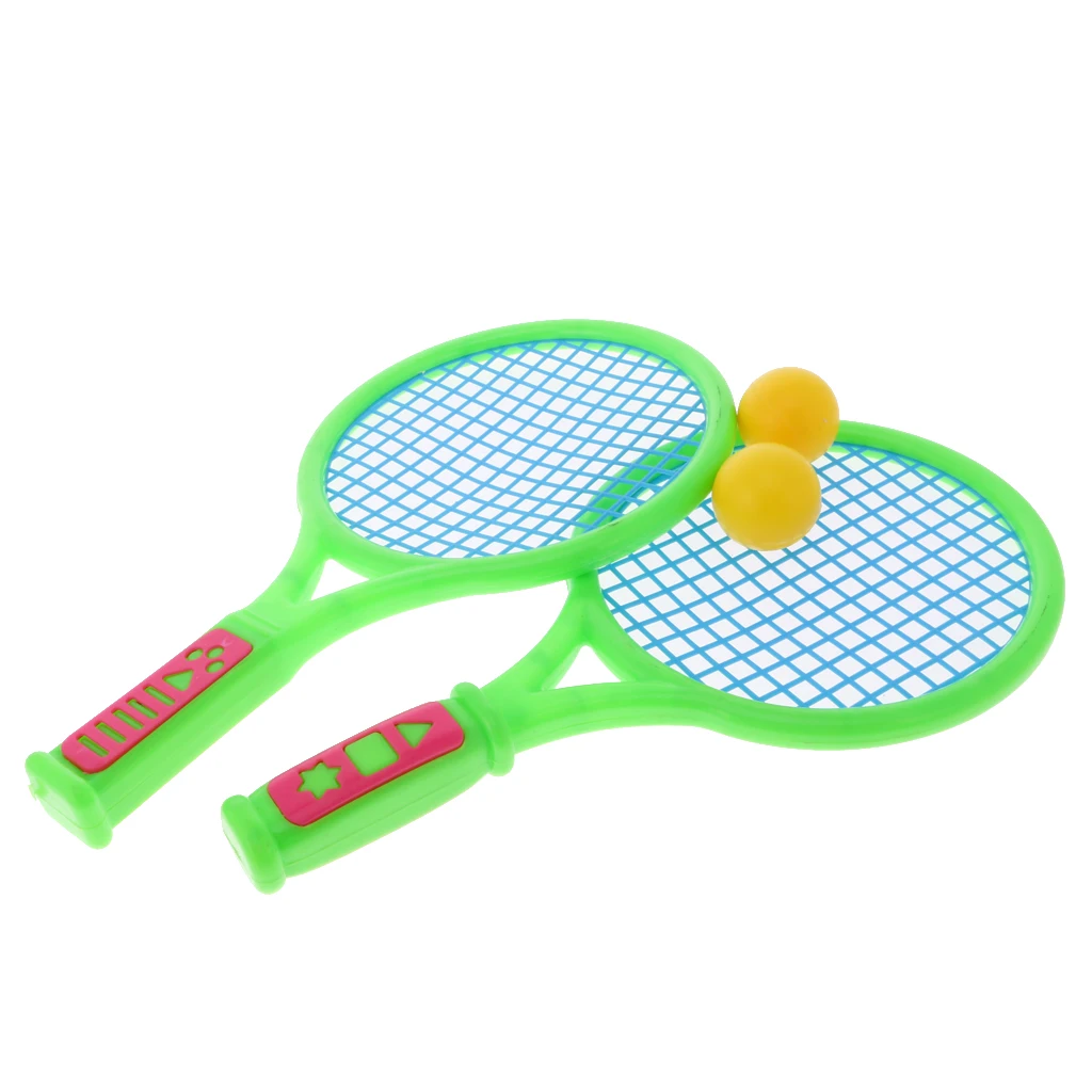Beach Balls Set Bat Tennis Catch Rackets Racquets Badminton Toys Outdoor Fun Party Games