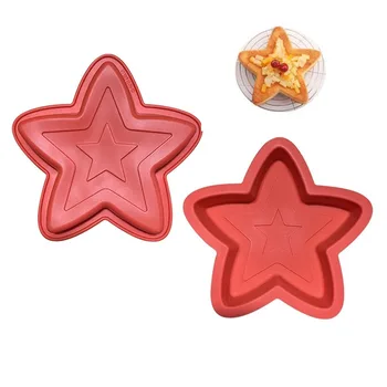 

Currently Available Wholesale Large Single Five-Pointed Star Silicone Cake Mold Baking Tray Kitchen Baking Tools Handmade