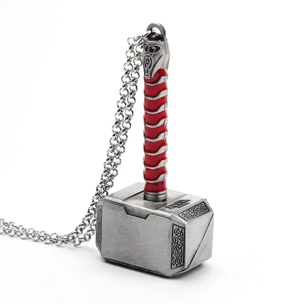 

Western Hot Thor's Hammer Pendant Necklace Creative Film The Avengers Pendant Necklace Fashion Men Women Jewelry