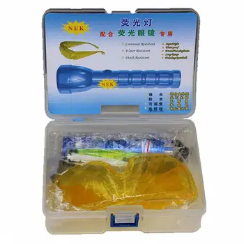 

Car R134A R12 Air Conditioning A / C Sealing System Kit Detector LED Flashlight UV Protecting UV Paint Kit Air Condi