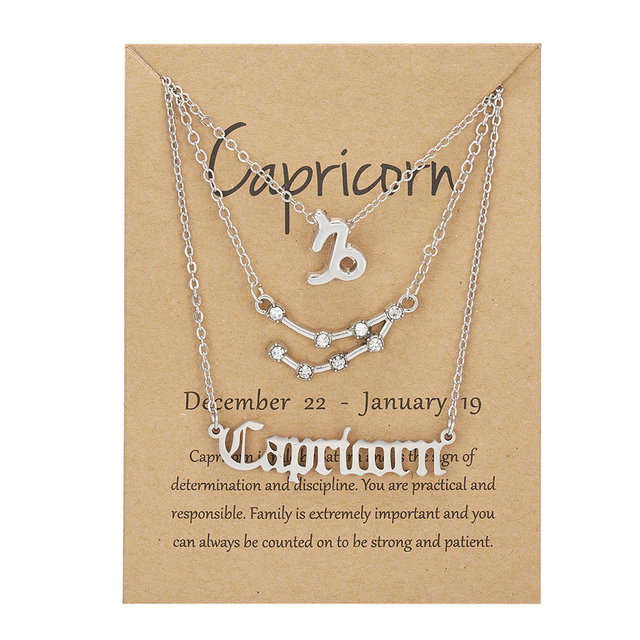 12 Constellation Pendant Necklaces Couple Lover Fashion Cardboard Star Zodiac Sign Charm Pisces Necklace Jewelry Gifts