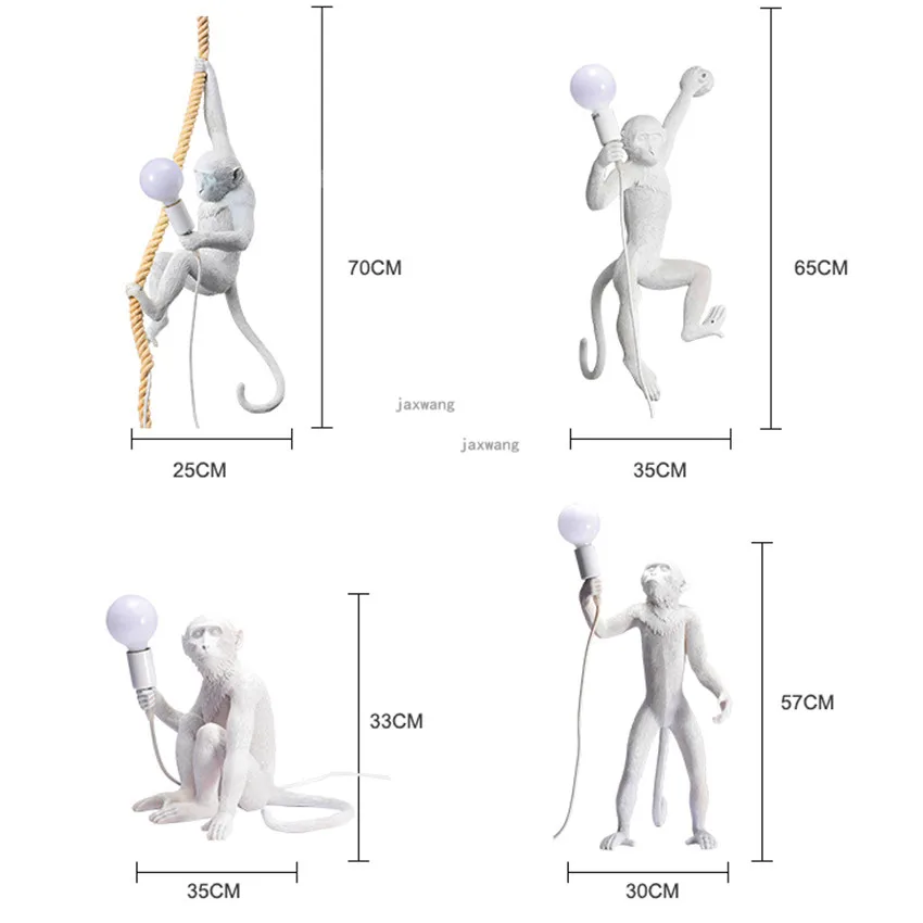 Современная полимерная лампа в форме обезьяны светодиодный подвесной светильник освещение блеск гостиная спальня светильник Лофт подвесной светильник кухонный светильник