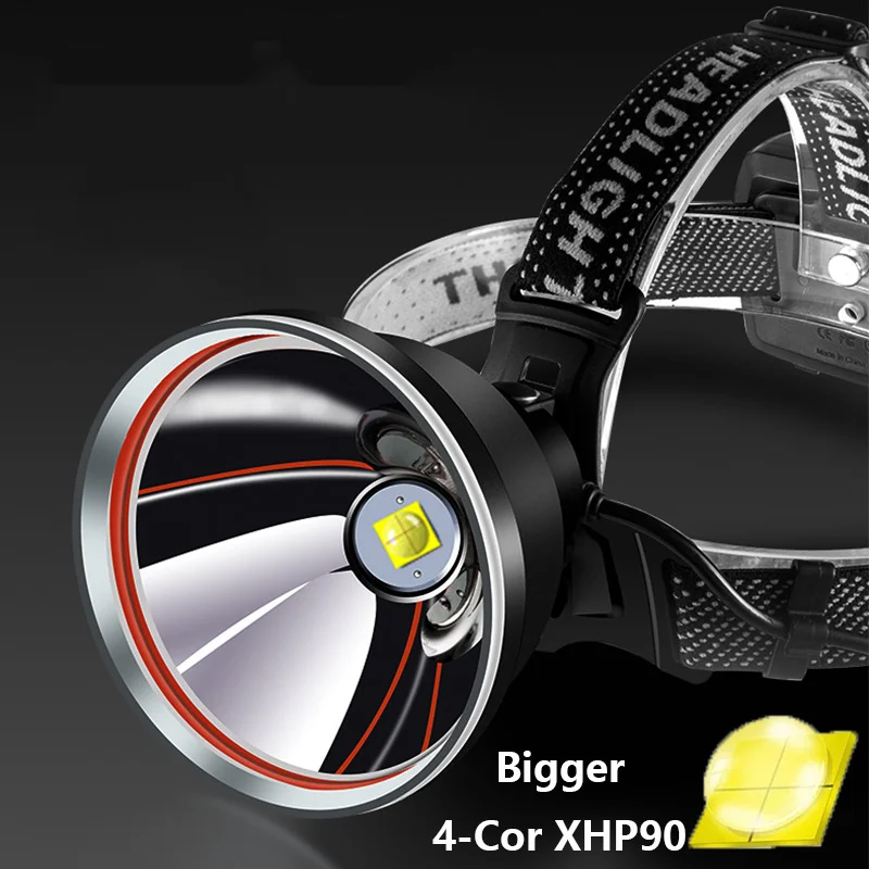 500000LM 1000M Super XHP90 Most Powerful Led Headlamp Outdoor Headligh USB Rechargeable Head Flashlight Fishing Lamp - Цена: 1 536,50 - 2 288,52 руб.