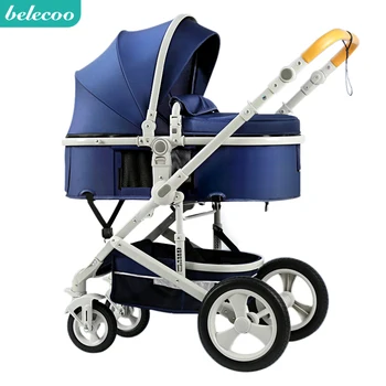 

belecoo baby stroller 2 in 1 stroller lie or damping folding light weight Two-way baby four seasons Russia free shipping