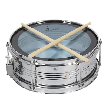 

14" Snare Drum Kit Stainless Steel Drum Body PVC Drum Head with Drum Bag Strap Drumsticks Drumstick Bag Drum Damper Gel Pads
