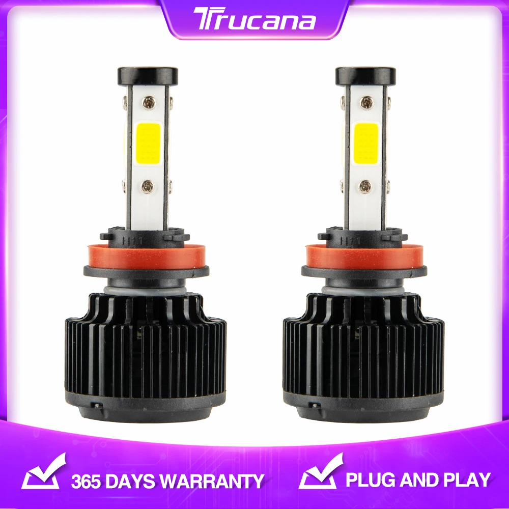 Trucana 100W H4 Led High Power H7 H11 4Sides 360 Headlight Bulbs 9005 9006 9012 9004 9003 9007 H13 5202 Car Light Turbo Lamp | Автомобили