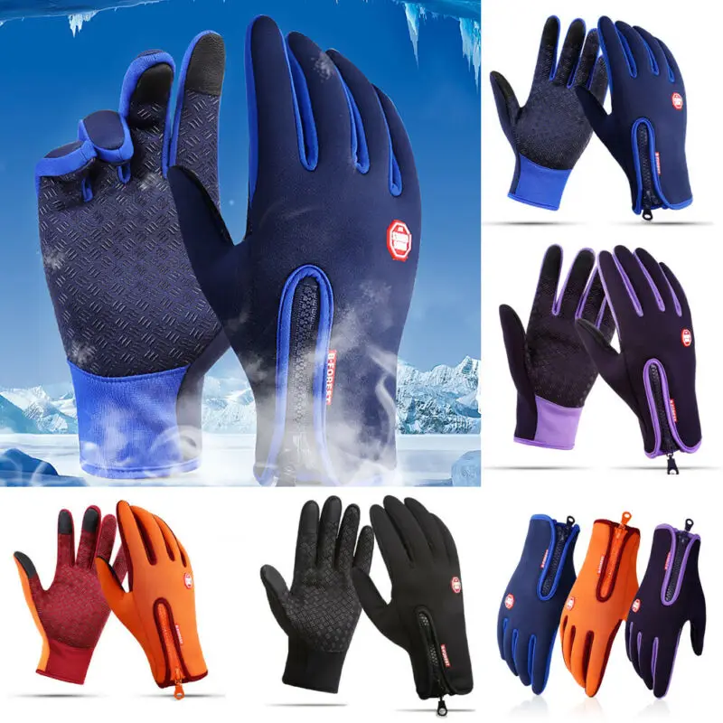 Fishing Gloves Winter Warm Ski Outdoor Gloves Man Fishing Waterproof Touchscreen Women Sport Ridding Windproof Non-Slip Gloves