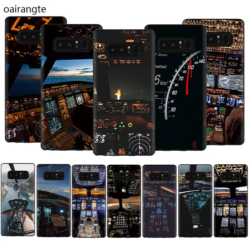 

cool aircraft airplane cockpit Soft Phone Cover Case For Samsung Galaxy A3 5 6 7 8 9 2018 A10S 20S 30S 40S 50S 60 70 J6