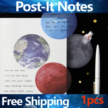 

Post-It Notes Creative Stars round Note Translucent Message Note Hand Account DIY Label Memo Pad
