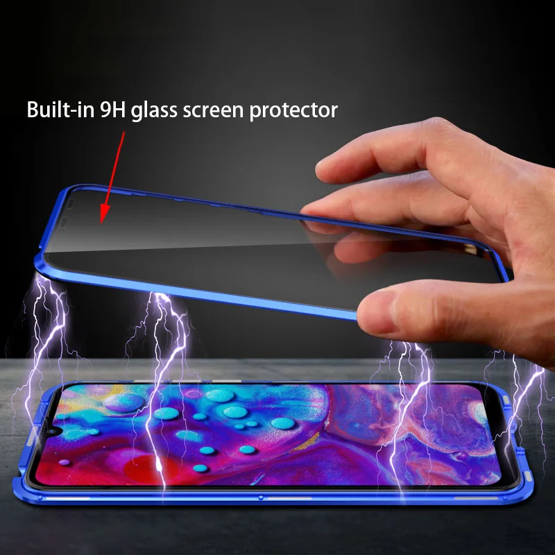 

Magnetic Metal For Xiaomi Redmi Note 10 9 8 Pro 9s Mi 11 Ultra 10t Pro Lite Poco F3 F2 X3 NFC Case Phone Cove Fundas Coque Clear