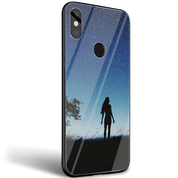 Чехол для мобильного телефона из стекла ТПУ для Xiaomi Mi Note7 5 6 Pro Poco F1 A1 A2 4X5X6X9, чехол для девочек и мальчиков - Цвет: G4