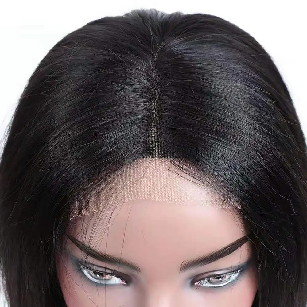 Lace frontal closure human hair wig bob short wig for black women brazilian straight 150% density remy frontal