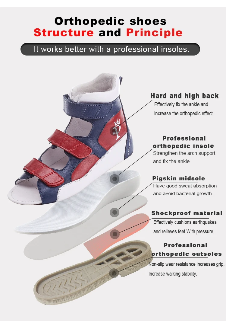 orthopedic footwear on Princepard New Orthopedic Shoes For Children Red And Blue Orthopedic Footwear For Kids Girls Boys Flat Sandals Girls Shoes Orthopedic Girls Shoesorthopedic Shoes For Girls Aliexpress