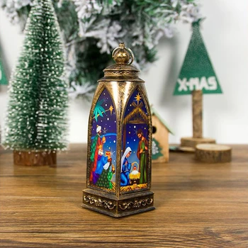 

Cute Santa Snowman Elk Light Ornament Christmas Candle Holder Lantern Family Christmas Gift New Year Christmas Tree Decoration