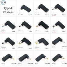 YuXi Laptop Power Adapter Connector DC Plug USB Type C Female to Universal Male Jack Converter for Lenovo Asus Notebook Charger