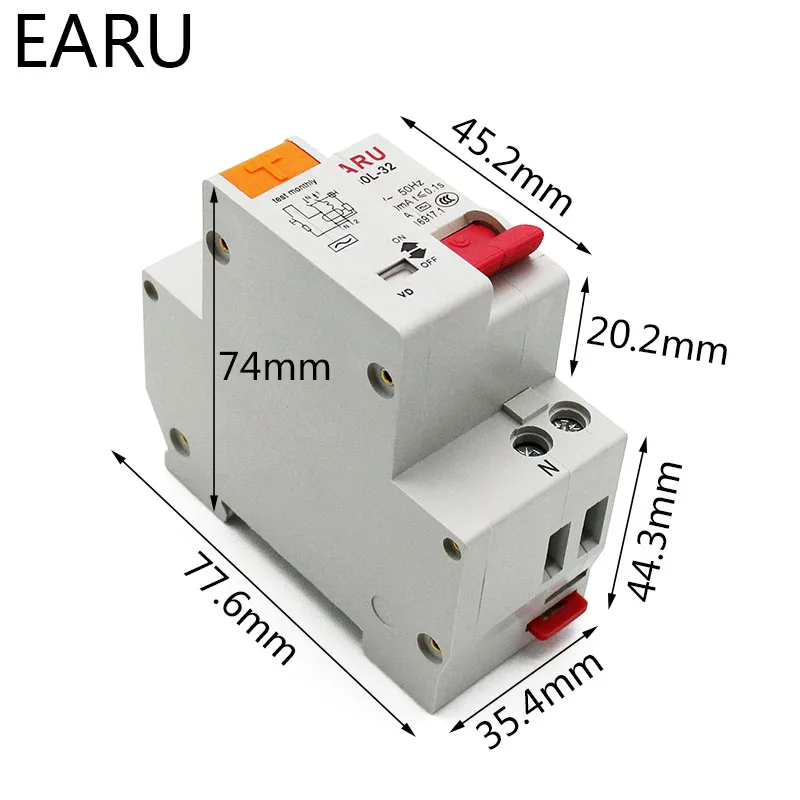 DZ30L DZ40LE EPNL DPNL 230 В 1P + N выключатель остаточного тока с защитой от перегрузки и