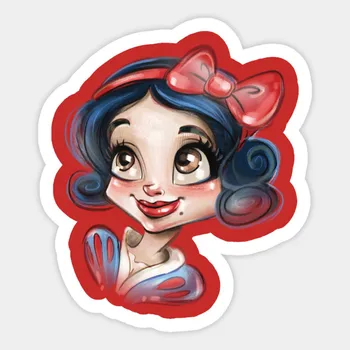 

1PCs Snow White beautiful Lovely Cartoon Paper Stickers kids toys book Decorative sticker Car Guitar Refrigerator stickers